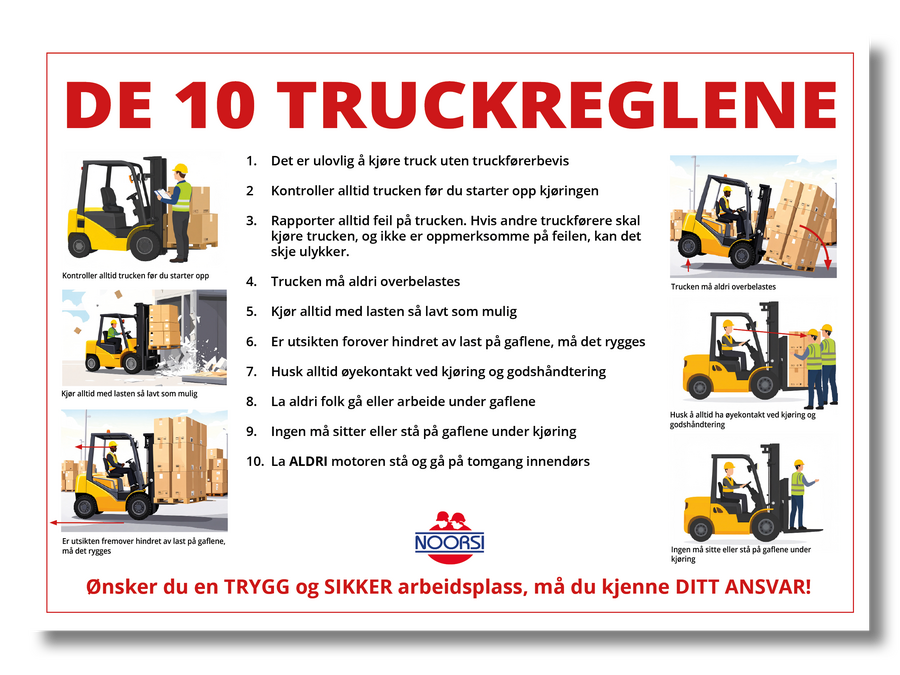 Plakat A3 - De 10 truckreglene